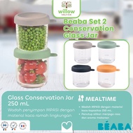 Food Storage Container - Beaba Set of 2 Conv Glass Jar 250Ml