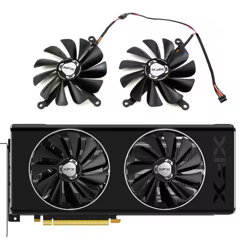 FY10010M12LPA FDC10U12S9-C CF1010U12S RX 5700XT GPU Fan，For XFX RX 5700XT、RX 5700、RX 5600XT、RX 5500X