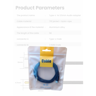 Dây cáp Âm Thanh Chuyển Đổi Type C Sang Jack 3.5mm Aux ( USB Type-C to 3.5mm Jack Audio Cable )