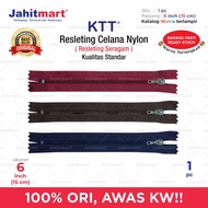 Resleting Celana Nylon Merk KTT 6 inch atau 15cm