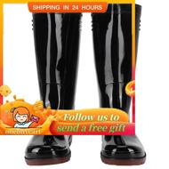 Onebuycart Waterproof Rain Boots  Durable Simple High Gloss Comfortable Wear for Gardens Animal Husbandry Construction Sites Farmland