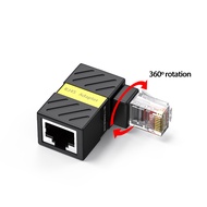 Ecily 1/2 cái Bộ điều hợp mạng Gigabit góc phải 90 độ khuỷu tay phổ biến RJ45 nam-to-cáp Bộ chuyển đ