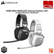 Corsair HS80 MAX Wireless Multiplatform Gaming Headset with Bluetooth & Dolby Atmos - Steel Gray/Whi