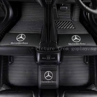 Right-hand drive Ready Stock For Mercedes-Benz  CLA CLS CLK SLC Car Floor Mats Striped design Car Ca