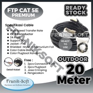 [PREMIUM] 20 M Cat5E FTP LAN Cable 20 Meter FTP Outdoor Cable + RJ45 + Plugboot