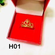 Tiara princess 24k gold ring cincin emas 24k