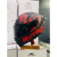 SPYDER FURY S8 Full-Face Dual Visor Helmet with FREE CLEAR VISOR (RAPID)