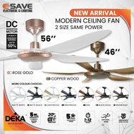 Deka Kronos F5DC PRO Remote control ceiling fan / 46" & 56" / DC Motor 10 speed forward + reverse
