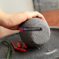 Mandiri Stone Ulekan Uleg Anak Cobek Khas Padang / Sumatera Batu Lava Asli Super