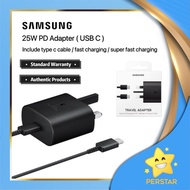 [ Original ] Samsung 25W / 45W / 50W Power Adapter Duo Fast Charging USB C Adapter Charger Set