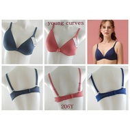 Young curves dark pink Bra