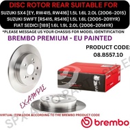 BREMBO GENUINE DISC BRAKE ROTOR (REAR) FOR SUZUKI SX4 [EY, RW415, RW416] '06-15YR / SWIFT [RS415, RS
