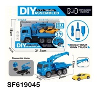 ( BISA BONGKAR PASANG FREE MOBIL SEDAN ) JW Mainan Anak Laki-Laki DIY Towing