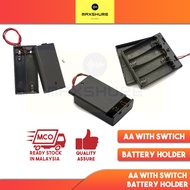 [MaxShure] AA Battery Holder with Case & Switch 2 / 3 / 4 Slots Battery AA Holder