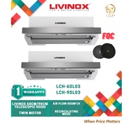 LIVINOX 60CM TELESCOPIC HOOD LCH-60L03 /  LIVINOX 90CM TELESCOPIC HOOD LCH-90L03