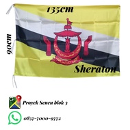 BRUNEI UK national flag print flag. 90cm x 135cm