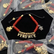 Versace 字母紅珠手鍊 原裝盒/紙袋/卡紙/塵袋 順豐包郵
