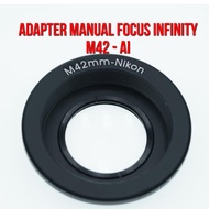 Lens Adapter | M42 - AI Optic Glass Infinity Focus | Minolta M42 Lens M 42 Lenses Mount to Body Came