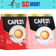 [SC] Cafe 21 Coffee-mix (2 in 1) 18/22 sachet x 12gm (Classic/LowFat)