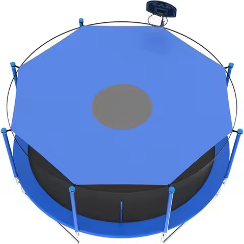 Trampoline Sun Shade Cover 8/10/12/14/16ft，Trampoline Awning, Trampoline tent cover for indoor or ou