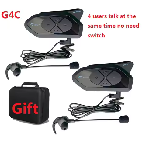 G4C Referee Intercom Headset Bluetooth Headphone 1-4 User 1500M Full Duplex Communication Soccer Han
