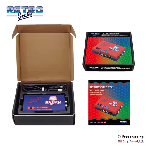 RetroScaler2x Composite SV YPBPR to HDMI Upscaler Video Audio Converter For PS2 N64 NGC Dreamcast Sa