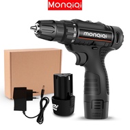 MONQIQI  Cordless Bor Listrik  2 Speed Cordless Drill Set bor listrik Tools 12V Bor tangan multifung