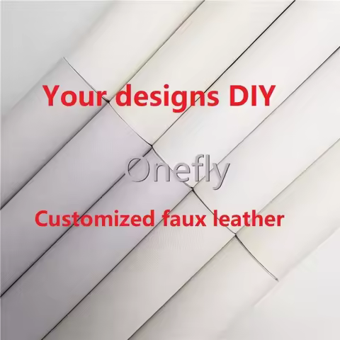 Onefly Customized Synthetic Leather Your Designs Printed Faux Fabric For DIY Bag Hairbows Handmade C
