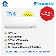 Daikin System 4 iSmile Series 5 Ticks MKS80TVMG  (3 Years Warranty)