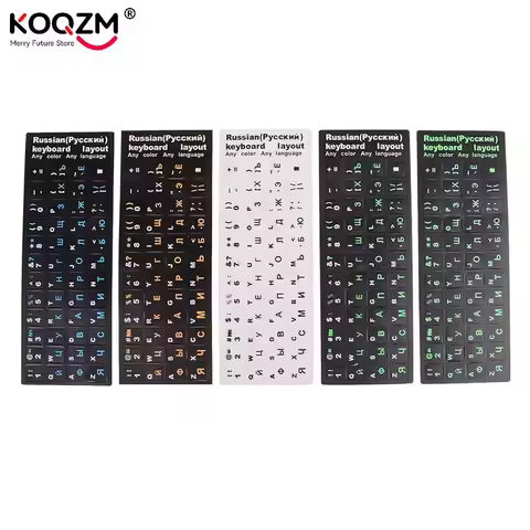 Russian Korean English Arabic Hebrew Keyboard Stickers Letter Alphabet Layout Sticker For Computer D