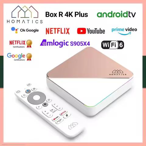AndroidTV 14 ATV Netflix Google Certified HOMATICS Box R 4K Plus TV Box Amlogic S905X4 DTS Audio Dol
