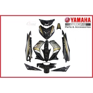 Yamaha LC135 V1 Body Cover Set &amp; Sticker &amp; Stripe (Hitam Gold)100% Original HLY