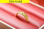Emas 916 original lelong malaysia Ready Stock 916 Gold Ring for Women Original Adjustable Open Rings Cincin Emas Anting Anting Perempuan Cincin Perempuan 1 Set Box Jewellery Gift for Women Lady Wedding Valentine's Day Present
