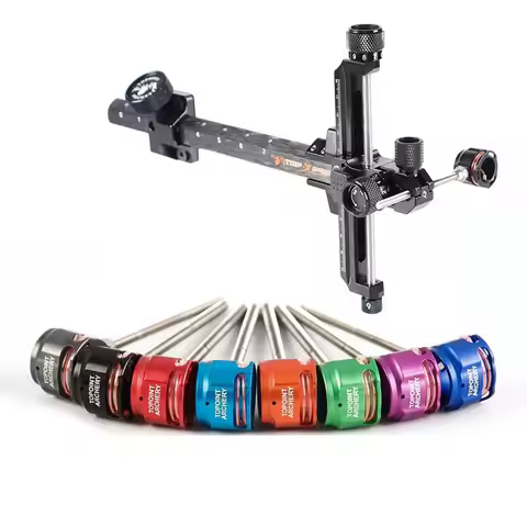 TOPOINT TR1005 Archery Recurve Bow Sight Pin Sight with 0.019 "Optical Fiber Aiming Sight Profession