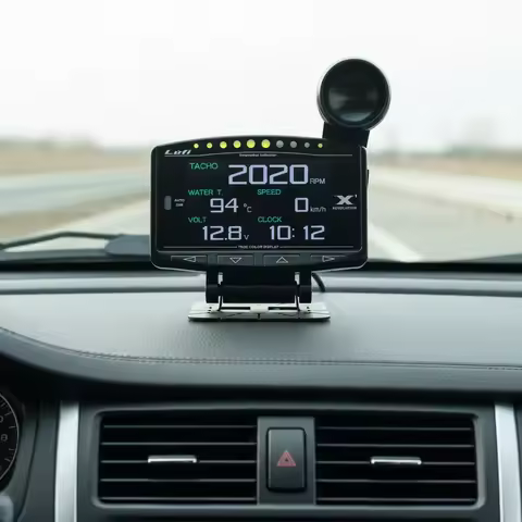 Lufi X1 OBD2 Digital Gauge Turbo Boost Oil Pressure Water Temperature for Car Air RPM Fuel Speed EXT