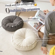 Thick Round Seat Cushion Linen Tatami Seat Cushion 45x45cm No Collapsing