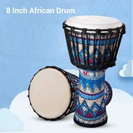 ammoon 8 Inch Portable African Djembe Hand Drum with Colorful Art Patterns Percussion Musical Instru