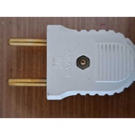 White Flat Plug White Flat Electrical Plug Head/