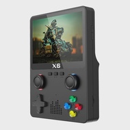 คอนโซลเกม X6เครื่องเล่นวิดีโอเกมย้อนยุค3.5/4 ''IPS เครื่องเล่นเกมมือถือพกพาหน้าจอ10000 + เกมคลาสสิกของขวัญเด็ก