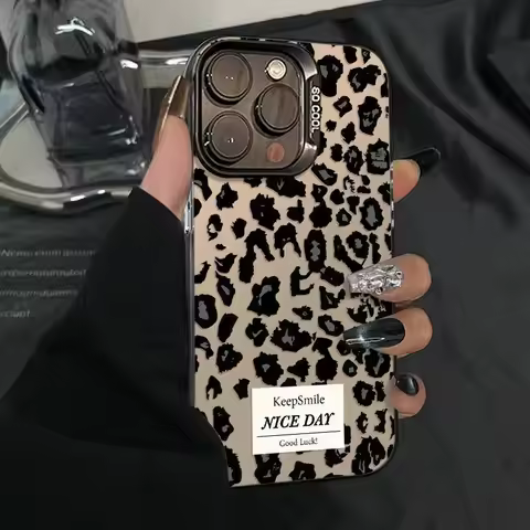 Ins Luxury Black Leopard Print Phone Case for Xiaomi Mi 14T 14 13 12 12T 11 Lite Poco X6 F6 F5 X5 F4