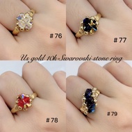 Us gold 10k Swarovski stone ring