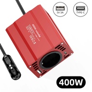 400 W/500 W รถอินเวอร์เตอร์ DC 12 V to AC 220 V converter 3USB 2.0 และ 1USB QC3.0 ซ็อกเก็ตมาตรฐานยุโ