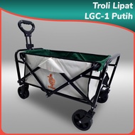 Troli Barang Lipat Camping Camp Wagon 600D Oxford Steel Roda Besa dan Brake Outdoor Camping