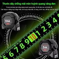 Fluorescent Ruler Steel Tape Measure Thickening and Abrasion Resistant High Precision 10m Tape Measu
