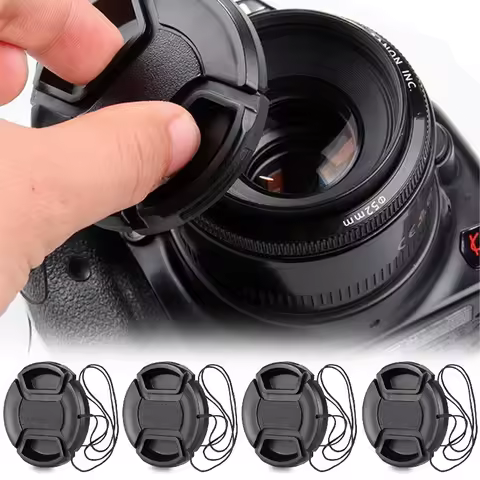 37 40.5 43 46 49 52 55 58 62 67 72 77 82mm Anti-lost Camera Front Lens Cap For Canon Nikon Sony Fuji