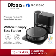 Dibea x Proscenic Floobot X1 Auto Self-Empty Robot Vacuum Cleaner | Sonic Mop &amp; Sweep | 3000Pa Suction | Local Warranty