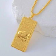 New Dollar Versatile Clavicle Chain Hip Hop Dollar Bill Pendant Dollar Stainless Steel Necklace