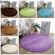 ORIENOR Living Room Rugs, Non Slip 40cm Round Carpet,  Solid Color Thickened Soft Plush Fluffy Shagg