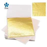 200 Piece Gold Sheets Gold Foil for Art Gilding Flakes Multipurpose Metal Gold Leaves Flakes Gold Fl