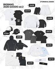(早鳥價) BIGBANG 2026 GOODS 日本周邊代購 vol 2 BIGBANG公仔 BIGBANG md ｜ BIGBANG代購 BIGBANG手燈 BIGBANG小卡 BIGBANG a